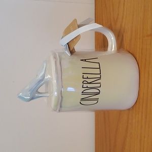 Disney Collection by Rae Dunn Luster Cinderella Mug with Glass Slipper Topper